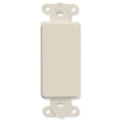 Leviton Blank Decora Insert, 1-Gang, Light Almond